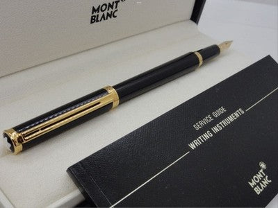 Montblanc Noblesse Oblige No15130 Fountain Pen Black Gold Near Unused /w Box