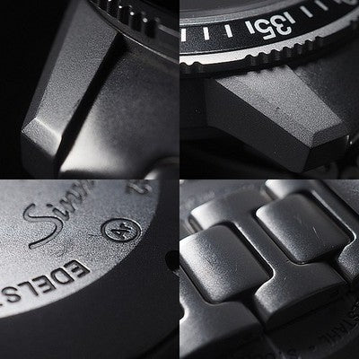 SINN EZM3 603.EZM-3 STAINLESS STEEL BLACK 41MM MEN'S AUTOMATIC WATCH AUTHENTIC