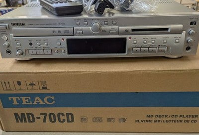 RARE TEAC MD-70CD MD CD COMBO DECK FINAL MODEL TESTED WORKING COLLECTOR JAPAN