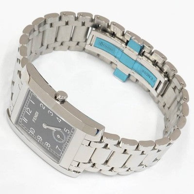 FENDI 7000G BLACK DIAL SMALL SECOND MEN'S WRISTWATCH QUARTZ RECTANGULAR FACE