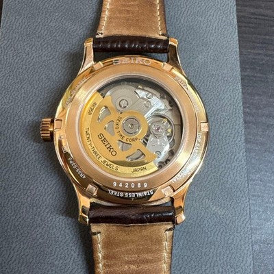 SEIKO PRESAGE SARY142 AUTOMATIC PINK GOLD WHITE DIAL 4R35 JAPAN MEN WATCH BOXED