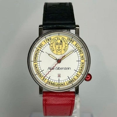 ALAIN SILBERSTEIN QUARTZ WATCH FRENCH REVOLUTION 200TH ANNIVERSARY 1989 LIMITEDX