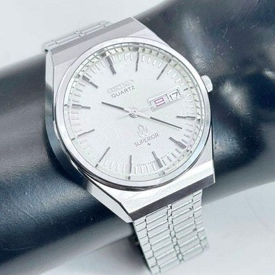 SEIKO SUPERIOR 4883-8000 QUARTZ HIGH END TEXTURED DIAL WATCH JDM VINTAGE 1976