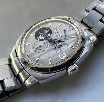 ORIENT STAR WZ0011FH OPEN HEART AUTOMATIC WATCH WHITE GUILLOCHE DIAL CUSHION