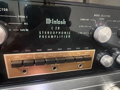 MCINTOSH C28 STEREOPHONIC PREAMPLIFIER VINTAGE HIGH END AUDIO STEREO AMP