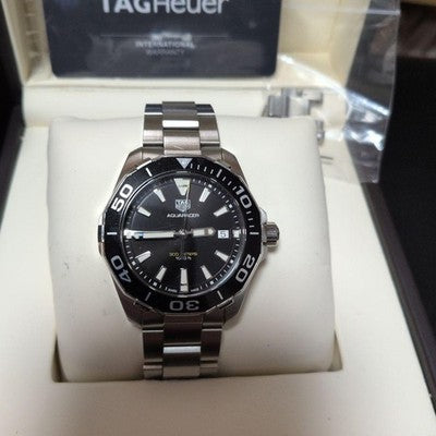 TAG HEUER AQUARACER WAY111A QUARTZ MENS WATCH BLACK DIAL JAPAN RARE