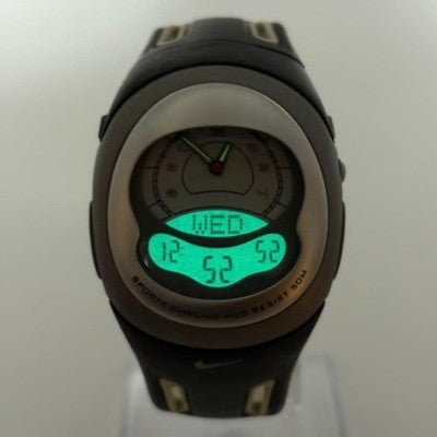 NIKE CROSS TRAINING ANA-DIGI QUARTZ MEN'S WRISTWATCH RUBBER BELT BACKLIGHT
