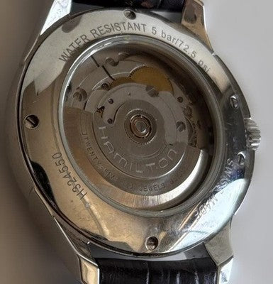 HAMILTON JAZZMASTER VIEWMATIC H324550 AUTOMATIC SILVER DIAL DATE WATCH AS IS