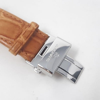 JUNGHANS 027/4781.00 MEN'S WATCH ROUND FACE JAPAN MADE LEATHER BELT DIAL: SILVER