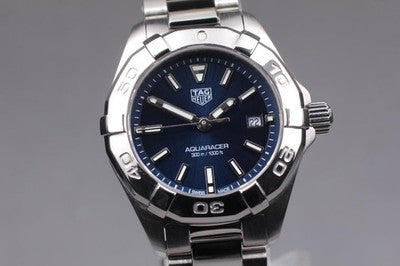 TAG HEUER AQUARACER WBD1412.BA0741 WPP7203 QUARTZ BLUE DIAL LADIES WATCH SS