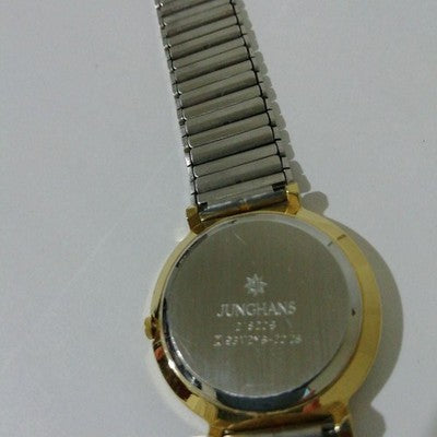 JUNGHANS MEISTER QUARTZ MEN'S WRISTWATCH ROUND FACE SILVER COLOR SS CASE AS IS