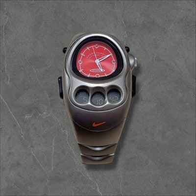 NIKE GSX TITANIUM WATCH RED DIAL LIMITED 2001 Y2K DIGITAL ANALOG WORKING RARE