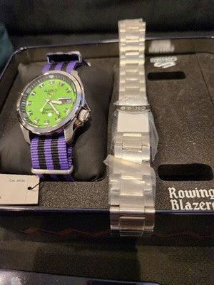 SEIKO 5 SPORTS X ROWING BLAZERS SRPJ59 LIMITED EDITION LIME GREEN 39MM F/S