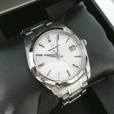GRAND SEIKO SBGX267 MEN'S WRISTWATCH TITANIUM QUARTZ SILVER ROUND FACE JAPANMADE