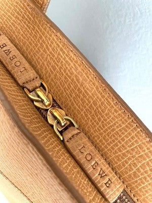 LOEWE HOMENAJE A GAUDI 2002 LIMITED EDITION VINTAGE HANDBAG BEIGE LEATHER