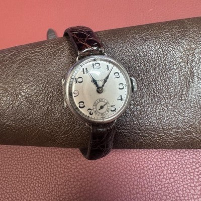GLYCINE VINTAGE MANUAL WIND WOMEN'S WATCH SMALL SECOND 21MM SILVER DIAL