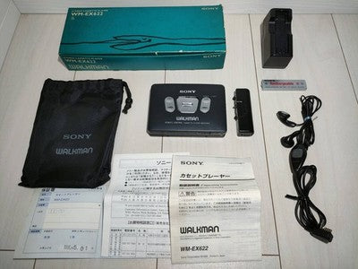 Sony WM-EX622 Cassette Player Silver Excellent /w Box Remote Charger From Japan