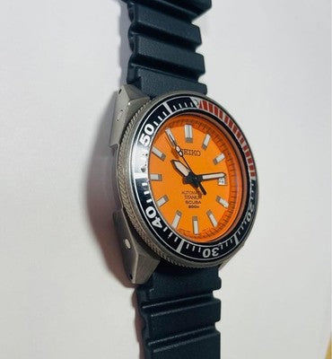 SEIKO SBDA005 7S25-00D0 PROSPEX DIVER AUTOMATIC WATCH ORANGE DIAL TITANIUM CASE