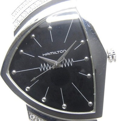 HAMILTON H244610 VENTURA DIAMOND 0.305CT QUARTZ WATCH 38 DIAMONDS WITH BOX RARE