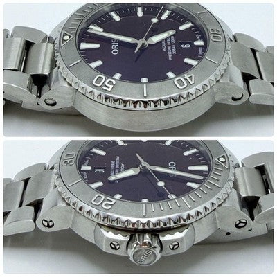 ORIS AQUIS DATE RED DIAL AUTOMATIC 41MM MEN WATCH BOX PAPERS EXCELLENT