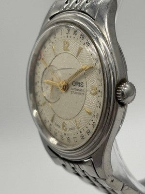 ORIS POINTER DATE SMALL SECOND 7461 AUTOMATIC WHITE DIAL MEN'S WATCH USED