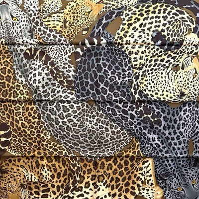 HERMES LAZY LEOPARDESSES CARRE 90 SILK SCARF LEOPARD PRINT NEW UNUSED AUTHENTIC