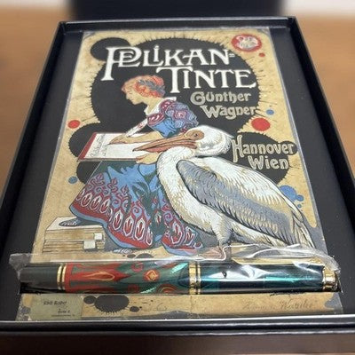 PELIKAN SOUVERAN M600 RUDI ROTHER ART COLLECTION 14K F NIB FOUNTAIN PEN W/BOX