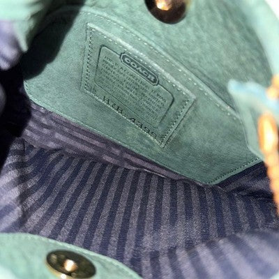 OLD COACH SONOMA ERGO NUBUCK HANDBAG GREEN VINTAGE USA MADE HOBO