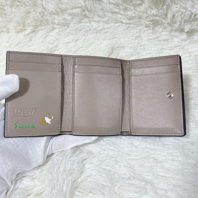 LOEWE X SUNA FUJITA COLLABORATION RABBIT TRI-FOLD WALLET LIMITED EDITION NAVY JP