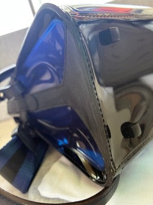 DELVAUX THE TEMPTE DARK NIGHT PRUSSIAN BLUE X BLACK WITH DUST BAG