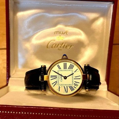 CARTIER MUST VENDOME VERMEIL OPALAN SM LADIES WATCH - BATTERY REPLACED 2023