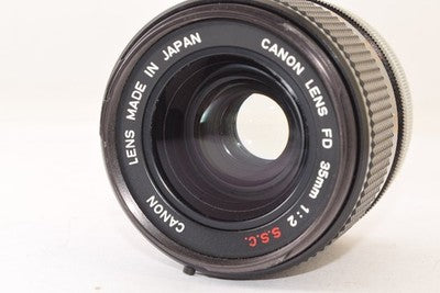 CANON FD 35MM F2 SSC PRIME WIDE-ANGLE LENS ALUMINUM AS IS