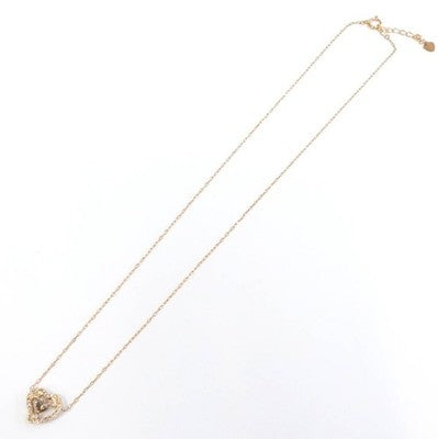 GEM KELLY HEART DIAMOND 0.31CT 0.14CT K18PG NECKLACE PINK GOLD EXCELLENT+++++