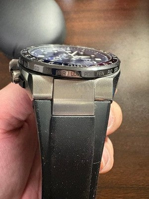 SEIKO ASTRON SBXB167 BLUE EXECUTIVE GPS SOLAR. NEW GENUINE STRAP REPLACED 8X53