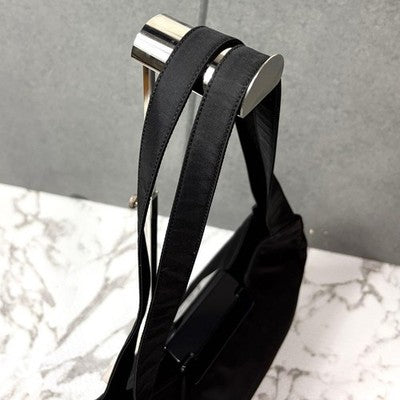PRADA ARCHIVE METALLIC HOBO SHOULDER BAG Y2K 1990S VINTAGE NYLON BLACK