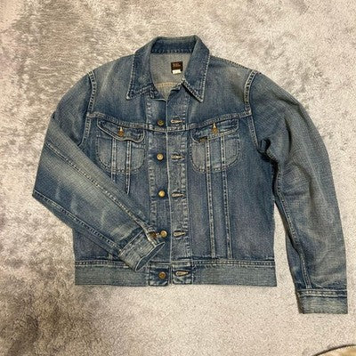 RRL RALPH LAUREN LEELAND INDIGO DENIM TRUCKER JACKET SIZE M FROM JAPAN