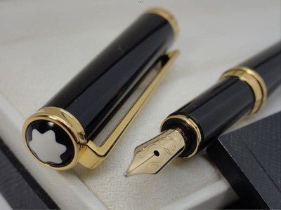 Montblanc Noblesse Oblige No15130 Fountain Pen Black Gold Near Unused /w Box