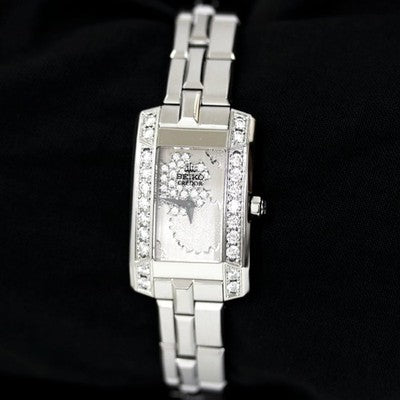 SEIKO Credor GSWE911 Norde J Snowflake Quartz Diamond Dial Bezel Used /w Box