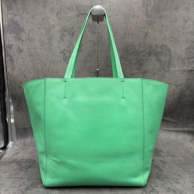 CELINE CABAS PHANTOM TOTE BAG GREEN ALL LEATHER LARGE SHOULDER BAG