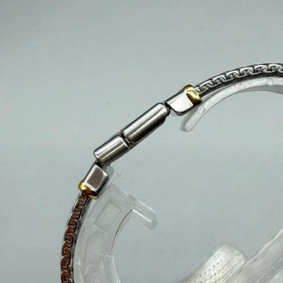SEIKO CREDOR 18K GOLD BEZEL QUARTZ WATCH 7770-5141 NEW BATTERY JAPAN VINTAGE