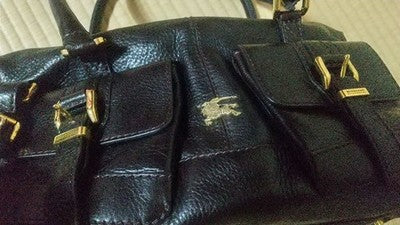 BURBERRY PRORSUM BOSTON BAG SHOULDER BAG LEATHER NOVA CHECK PATTERN USED
