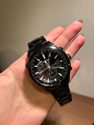 SEIKO ASTRON 7X52 0AA0 GPS SOLAR TITANIUM WATCH BLACK JAPAN RARE