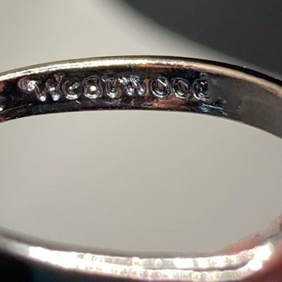VIVIENNE WESTWOOD ARMOR RING, GUNMETAL, 925 STERLING SILVER, SIZE 11-13 (M)