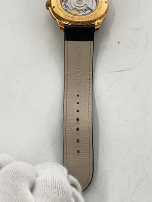HAMILTON JAZZMASTER OPEN HEART H325751 AUTOMATIC BLACK DIAL LEATHER MEN WATCH