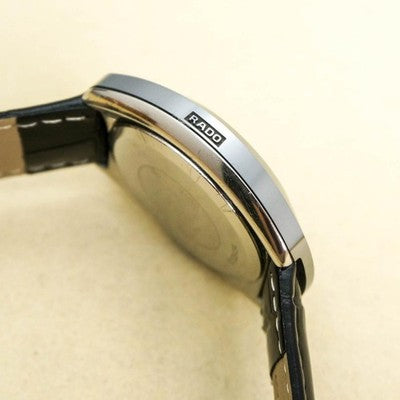 RADO DIASTAR BLACK QUARTZ MENS WATCH WORKING NEW BATTERY IN BOX VINTAGE