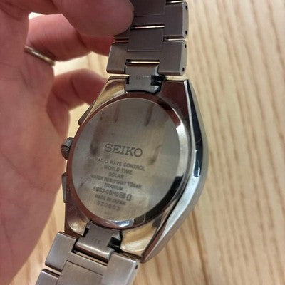 SEIKO ASTRON SBXY065 TITANIUM SOLAR RADIO CONTROLLED BLUE WATCH JAPAN