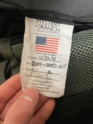 MYSTERY RANCH 1-DAY ASSAULT BACKPACK ORANGE TAG USA BLACK USED