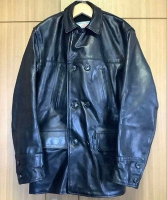 AERO LEATHER BARNSTORMER STEERHIDE LEATHER COAT JACKET BROWN SIZE L