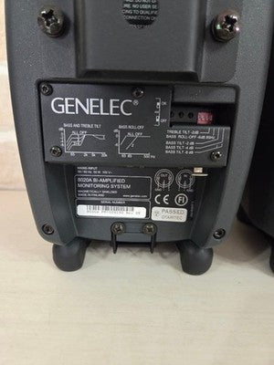 GENELEC 8020A BI-AMPLIFIED MONITORING SYSTEM SPEAKER PAIR WALL MOUNT