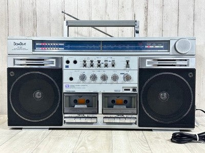 TOSHIBA RT-S87 FM AM STEREO CASSETTE RECORDER BOMBEAT SILVER AC100V 50/60HZ 20W
